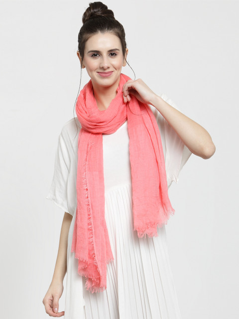 

J Style Women Pink Solid Stole