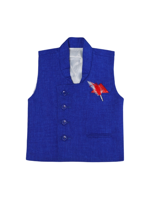 

Kidling Boys Blue Solid Waistcoat