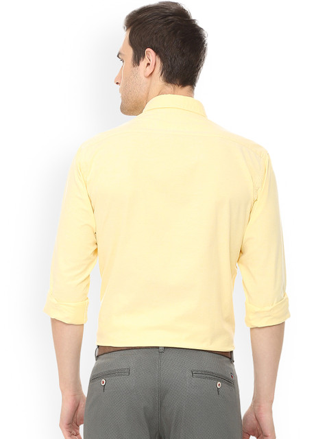

Louis Philippe Men Yellow Slim Fit Solid Casual Shirt