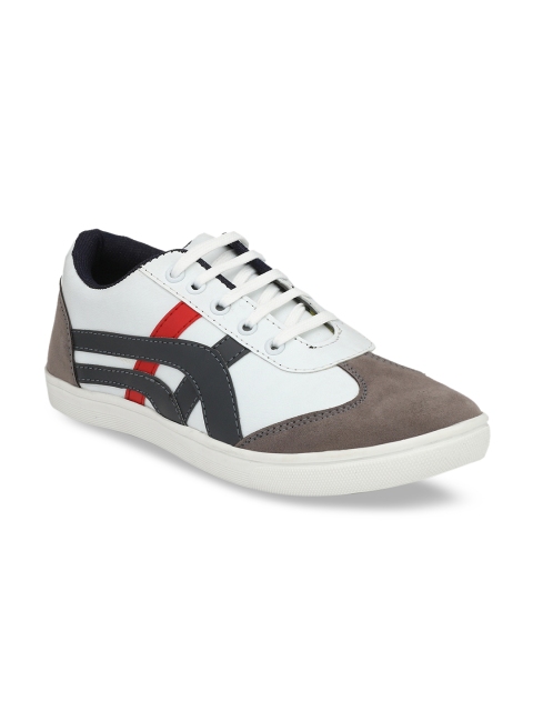 

Prolific Men White Striped Sneakers