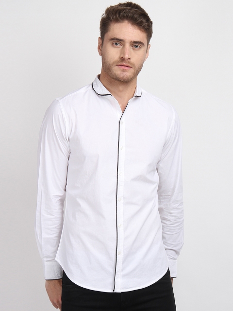 

LA LOFT Men White Regular Fit Solid Casual Shirt