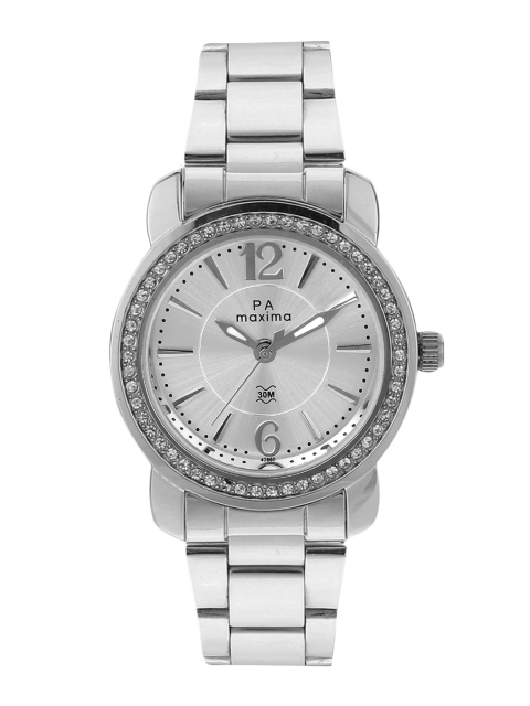 

maxima Women Silver-Toned Analogue Watch 42860CMLI