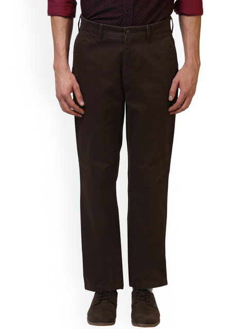 

ColorPlus Men Green Slim Fit Solid Regular Trousers