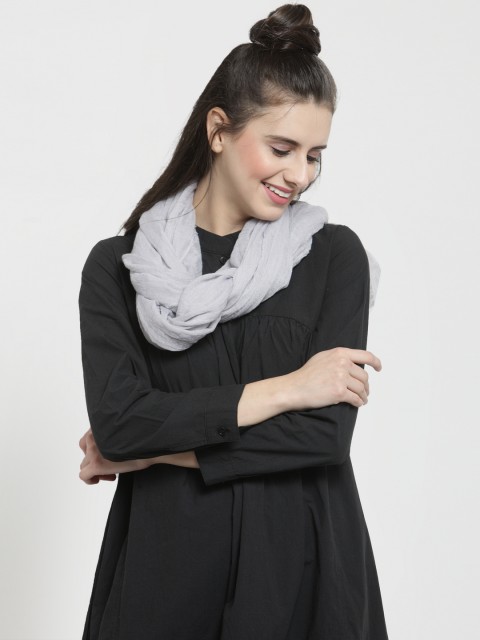 

J Style Women Grey Solid Stole