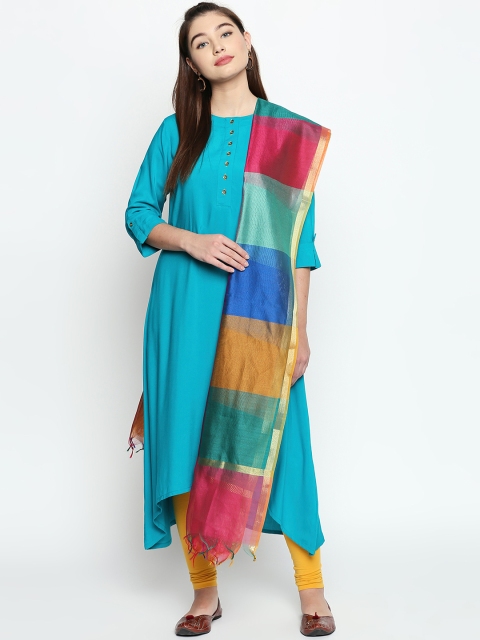 

RANGMANCH BY PANTALOONS Multicoloured Striped Dupatta, Multi