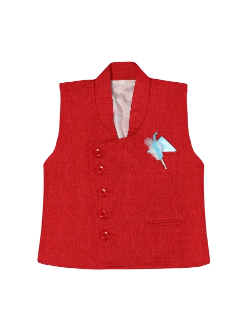 

Kidling Boys Red Solid Waistcoat