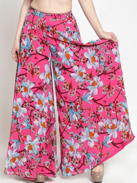 

Just Wow Women Multicoloured Wide Leg Printed Palazzos, Multi