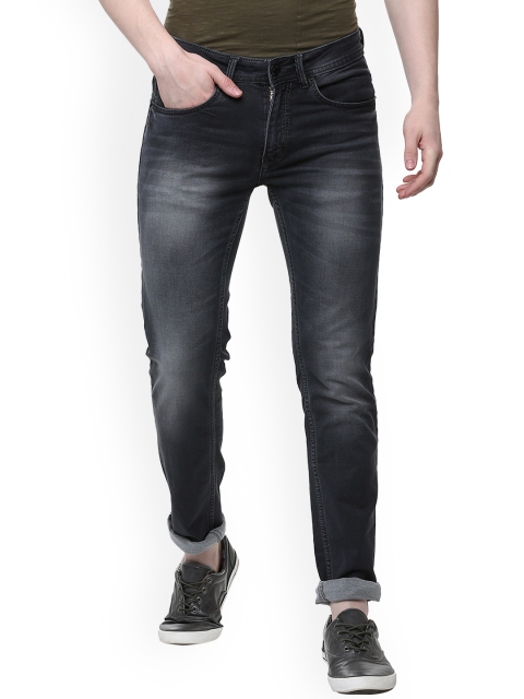 

People Men Grey Slim Fit Mid-Rise Clean Look Jeans