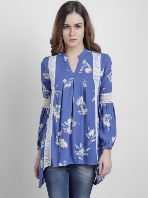 

LA LOFT Blue Printed Tunic