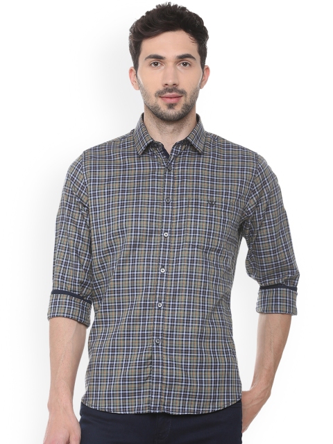 

Van Heusen Sport Men Green Slim Fit Checked Casual Shirt