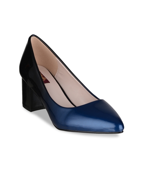 

SHUZ TOUCH Women Blue Colourblocked Pumps