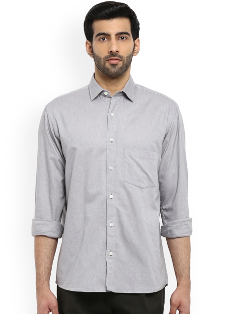 

ColorPlus Men Grey Slim Fit Solid Casual Shirt