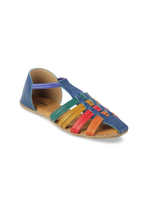 

SOLE HEAD Women Multicoloured Colourblocked Flats, Multi