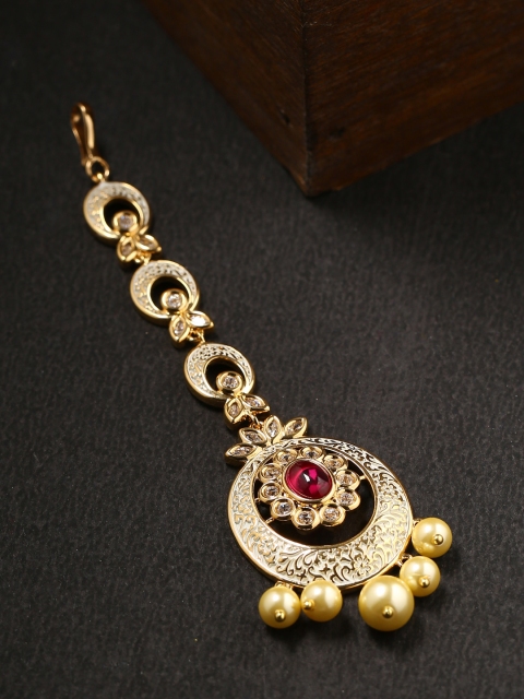 

Tistabene Gold-Plated Stone-Studded Maang Tikka