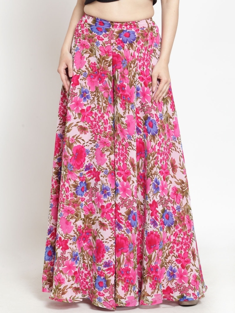 

Just Wow Women Multicoloured Printed Flared Palazzos, Multi