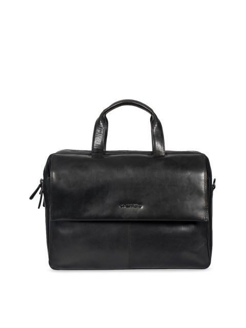 

CALFNERO Men Black Solid Leather Messenger Bag