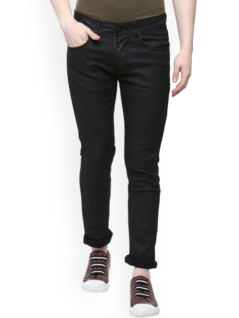 

People Men Black Slim Fit Mid-Rise Clean Look Jeans