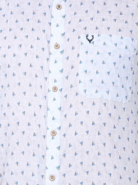 

Allen Solly Men Blue Slim Fit Printed Casual Shirt