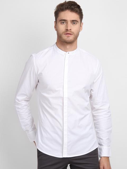 

LA LOFT Men White Regular Fit Solid Casual Shirt