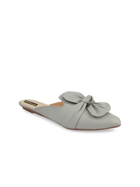 

Shoetopia Women Grey Solid Mules