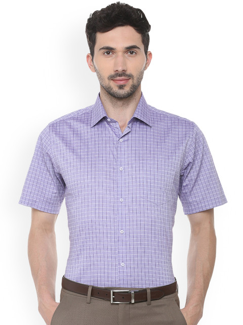 

Van Heusen Men Purple Regular Fit Checked Formal Shirt