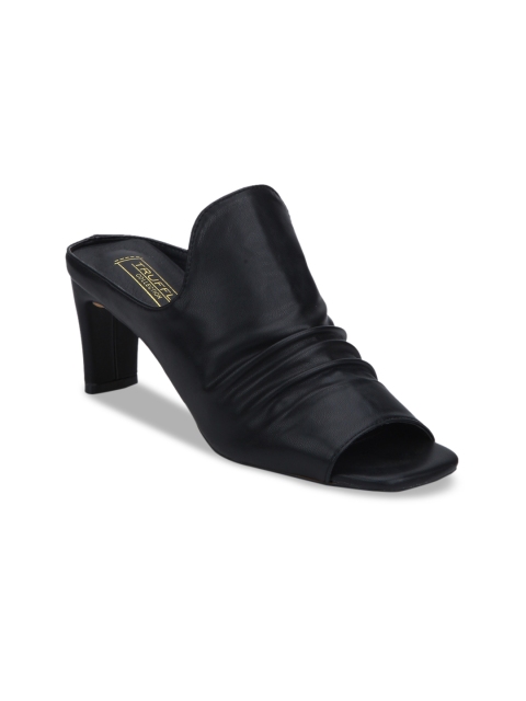 

Truffle Collection Women Black Solid Mules
