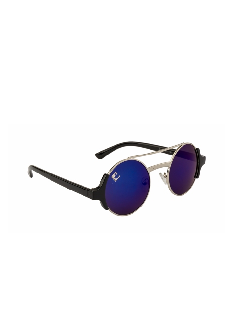 

Clark N Palmer Unisex Mirrored Round Sunglasses CNP-2249-C3, Blue