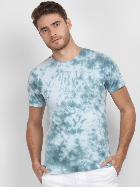 

LA LOFT Men Blue Dyed Round Neck T-shirt
