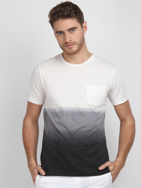 

LA LOFT Men White Dyed Round Neck T-shirt
