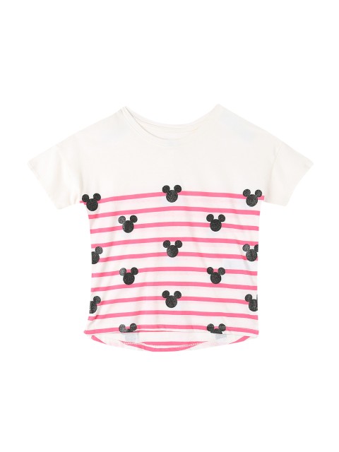 

GAP Girls White Printed T-Shirt