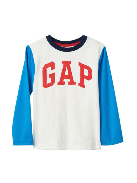 

GAP Boys White Colourblocked T-Shirt