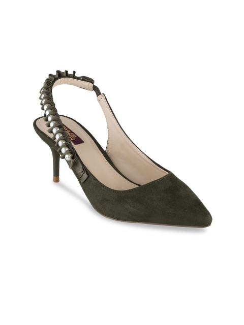 

SHUZ TOUCH Women Green Solid Pumps