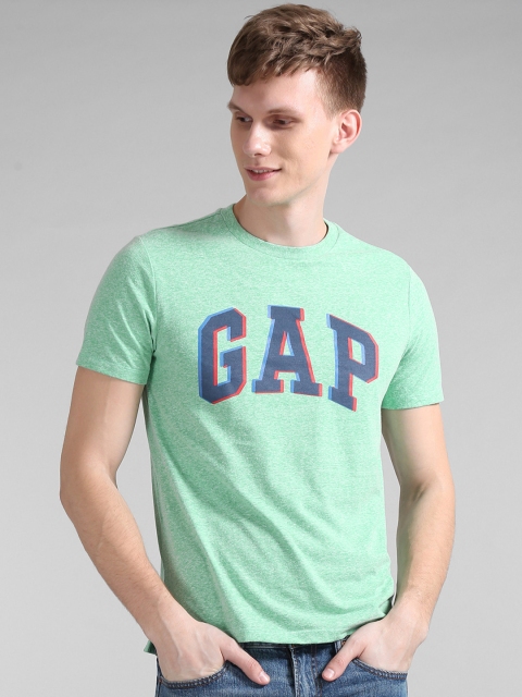 

GAP Men Green Printed Round Neck T-shirt