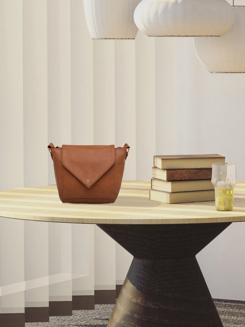 

HORRA Women Brown Solid Sling Bag