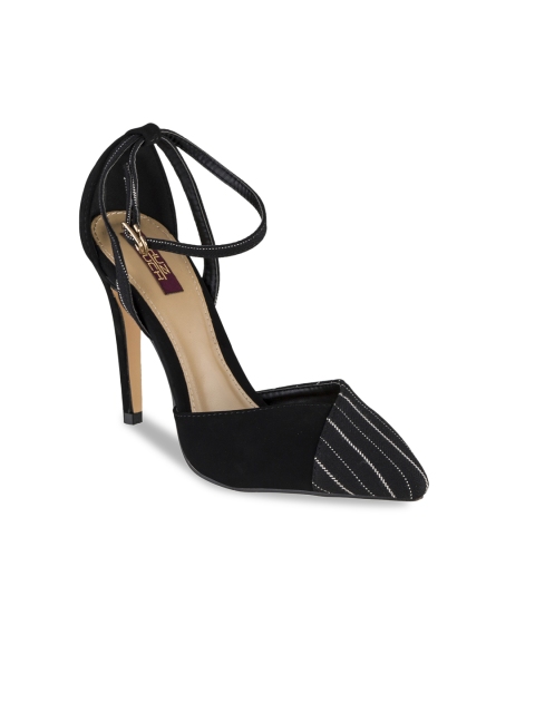 

SHUZ TOUCH Women Black Striped Pumps