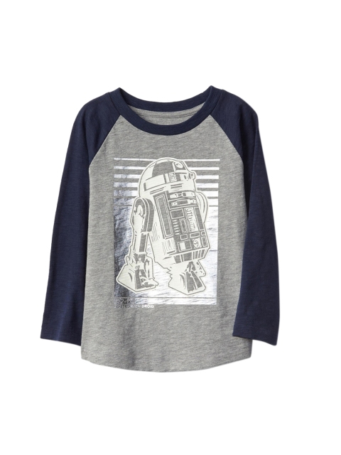 

GAP Boys Grey Printed Round Neck T-shirt