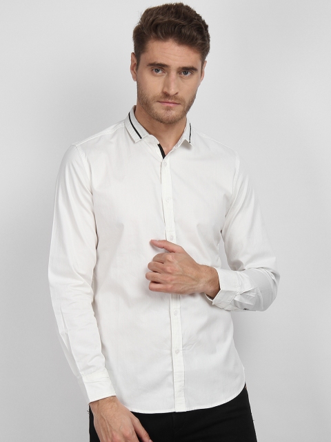

LA LOFT Men White Regular Fit Solid Casual Shirt