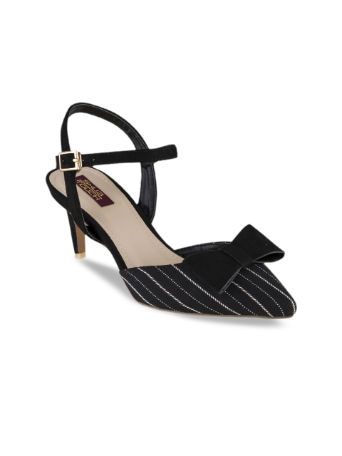 

SHUZ TOUCH Women Black Striped Pumps