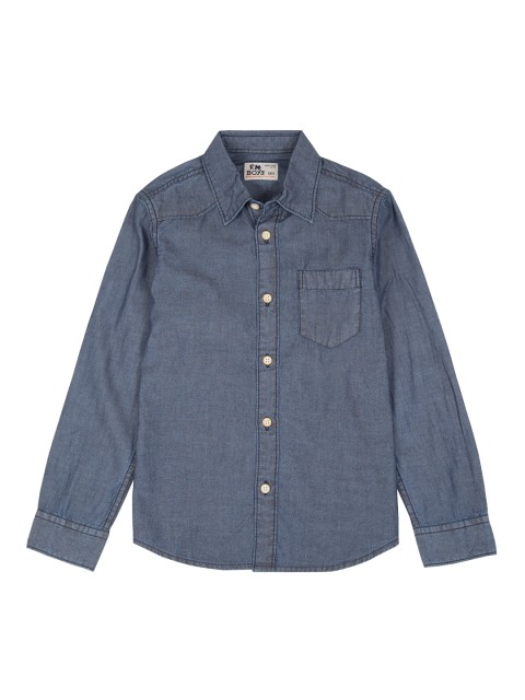 

Flying Machine Boys Blue Regular Fit Solid Casual Shirt