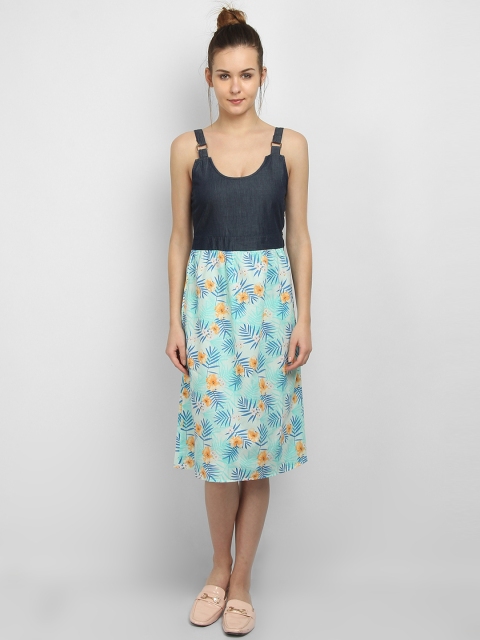 

LA LOFT Women Multicoloured Printed Fit and Flare Dress, Multi