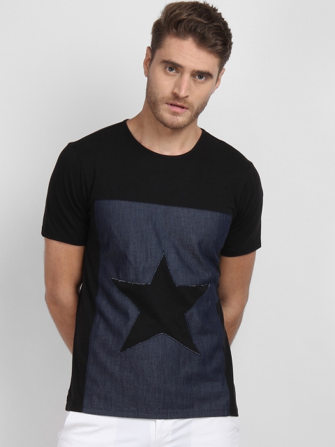 

LA LOFT Men Black Printed Round Neck T-shirt