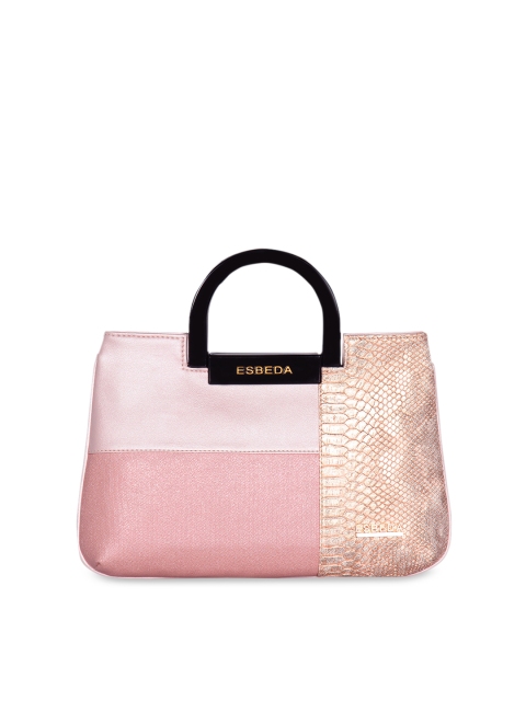 ESBEDA Pink Textured Handheld Bag