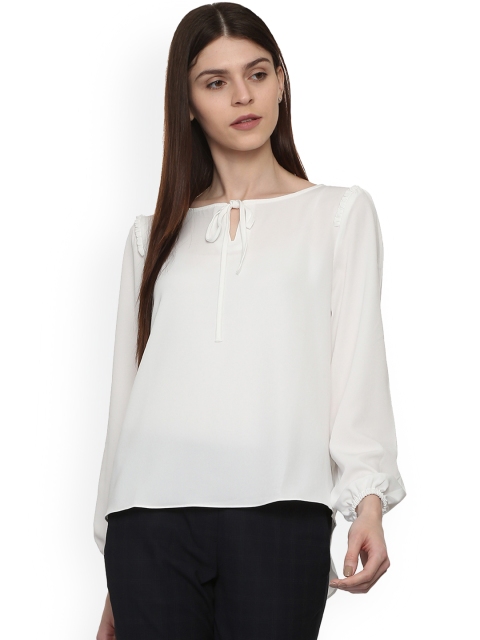 

Van Heusen Woman White Solid Top