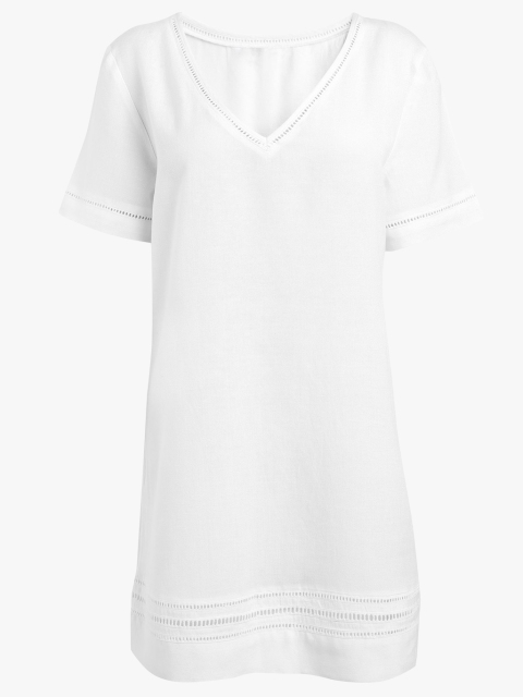 

next Women White Solid Shift Dress