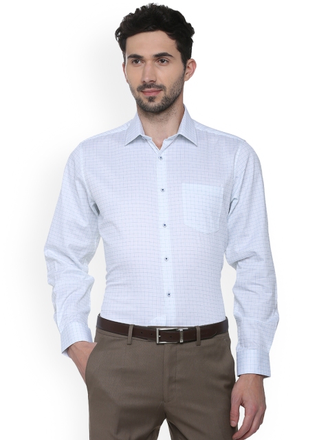 

Van Heusen Men Blue Regular Fit Checked Formal Shirt