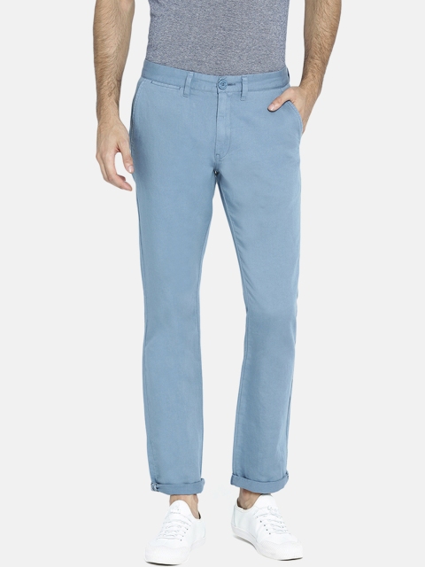 

Breakbounce Men Blue Regular Fit Solid Regular Trousers