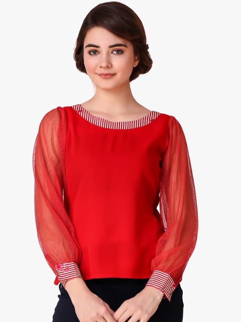 

Texco Women Red Solid Top