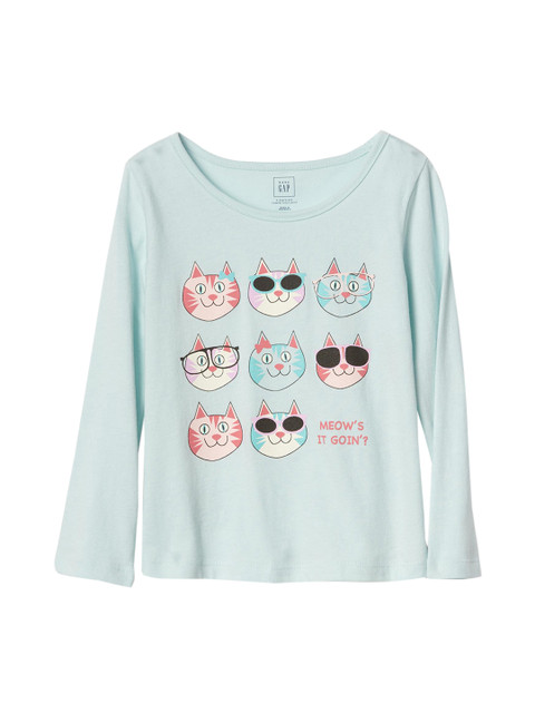 

GAP Girls Blue Printed T-Shirt