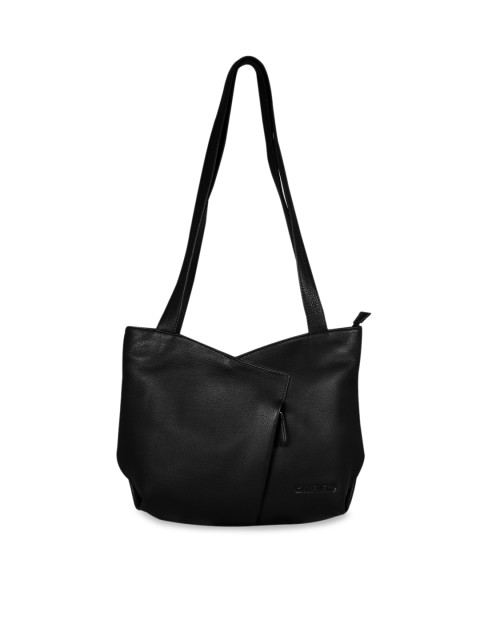 

CALFNERO Black Solid Shoulder Bag