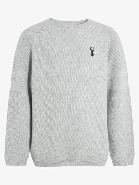 

next Boys Grey Melange Solid Pullover Sweater
